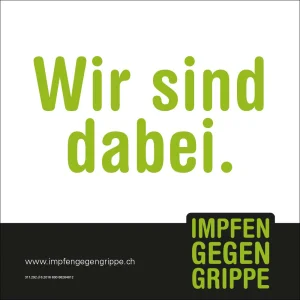 Grippe - Aufkleber - Wir sind dabei