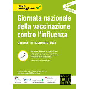 Manifesto A3 vaccinazione influenza 2023