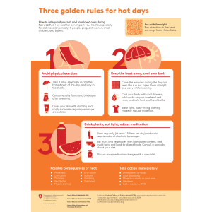 Three golden rules for hot days