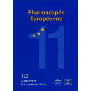 Pharmacopée Europ. 11, Suppl. 11.3 livre