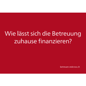 Postkarte «Betreuung finanzieren»