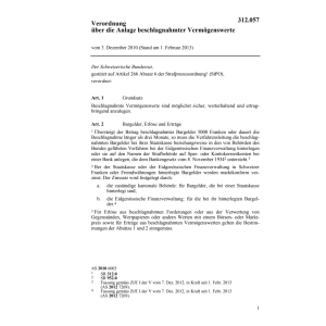 V Anlage beschlagnahmter Vermögenswerte