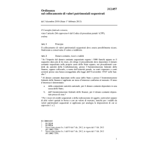 O collocamento patrimoniali sequestrati