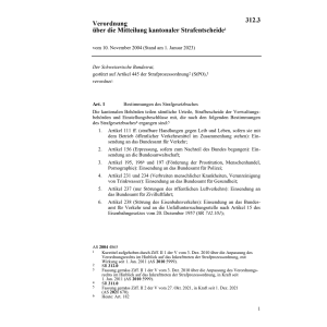 V Mitteilung kant. Strafentscheide