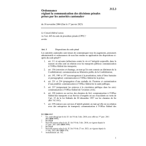 O décisions pénales autorités cantonales