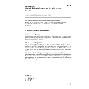 BG Teilung eingezog.Vermögenswerte TEVG