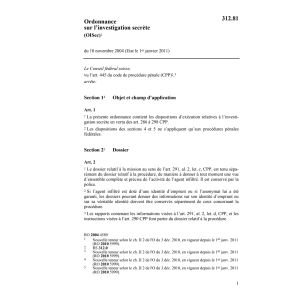 O l'investigation secrète OIS