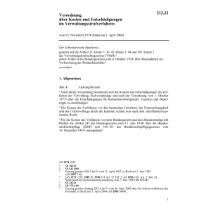 V Kosten Verwaltungsstrafverfahren
