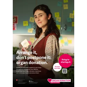 Poster «Arrange organ donation»