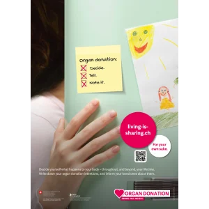 Poster «Organ donation: note it»