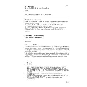 V über Militärstrafrechtspflege, MStV