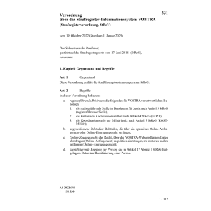 VOSTRA-Verordnung