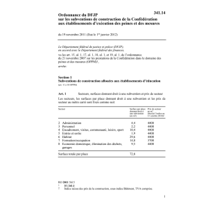 O subventions exécution peines + mesures