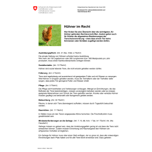 Merkblatt Hühner im Recht