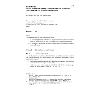 LF domaine de l'exécution peines, LPPM