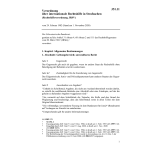 V internationale Rechtshilfe, IRSV
