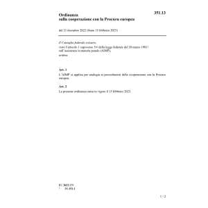 O cooperazione con la Procura europea