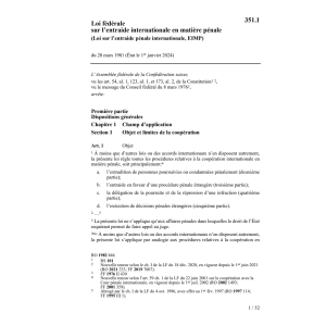 LF l'entraide int. matière pénale, EIMP