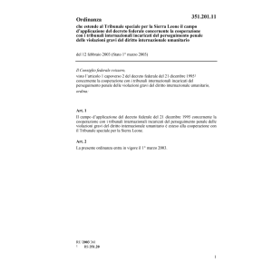 O DF Sierra Leone tribunali incaricati