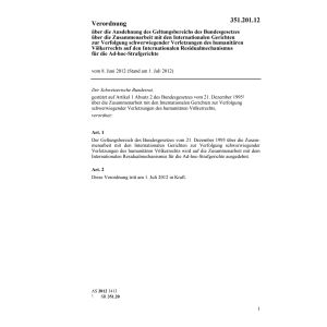 V Ausdehnung Ad-hoc-Strafgerichte