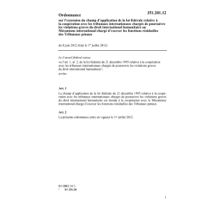 O extension champ résiduelles Tribunaux