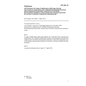 O estensione campo residuali tribunali