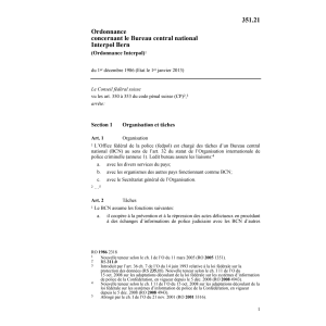 O Bureau central national Interpolsuisse