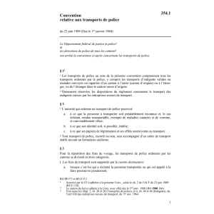 Convention transports de police