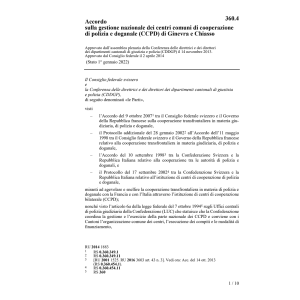 Acc. gestione centri cooperazione