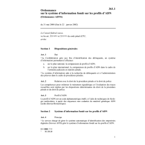 O système d'nformation d'ADN (ADNS)