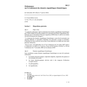 O traitement des données signalétiques