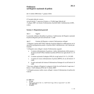 O Registro nazionale polizia