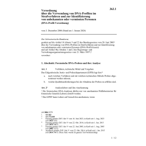 V Verwendung DNA-Profilen