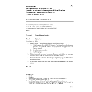 LF sur les profils d'ADN