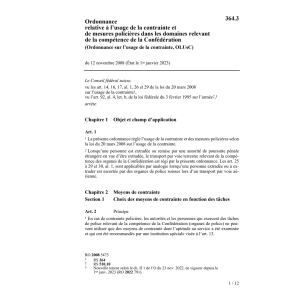 O Ordonnance usage contraint (OLUsC)
