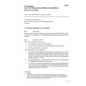 V Zentralbüro Interpol Bern Interpol V