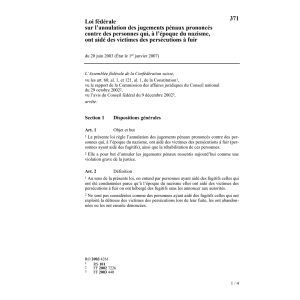 Jugement contre les personnes