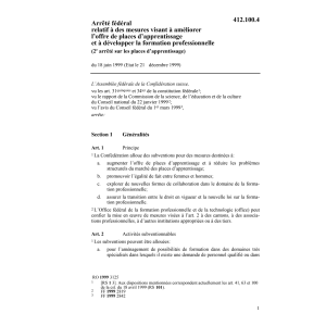 AF améliorer l'offre places d'apprentiss