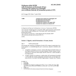 O UFFT Assist. commercio dettaglio (CFP)