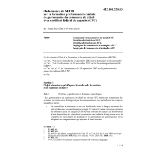 O OFFT gestionnaire commerce dét. (CFC)