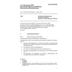 V BBT Hotelfachfrau/Hotelfachmann