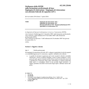 O UFFT Impiegata/Impiegato ristorazione
