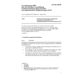 V  BBT  Fachfrau/mann Hauswirtschaft