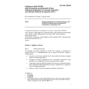 O UFFT  Impiegata/o d'economia domestica