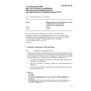 V SBFI Büchsenmacherin/Büchsenm. EFZ