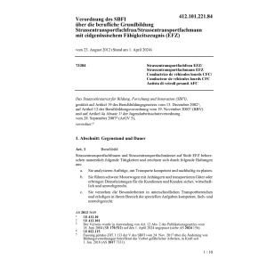 V SBFI Strassentransportfachf./mann EFZ