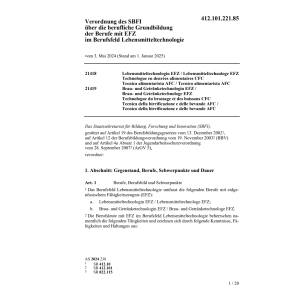 V SBFI Lebensmitteltechnologe/in EFZ