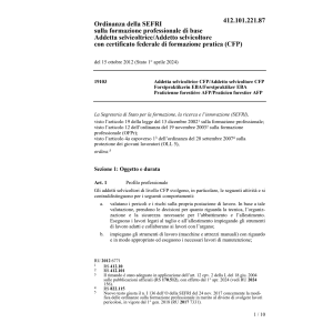 O SEFRI Addetto/ta selvicoltore  CFP