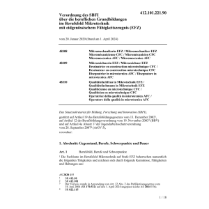 V SBFI Mikromechaniker/in EFZ