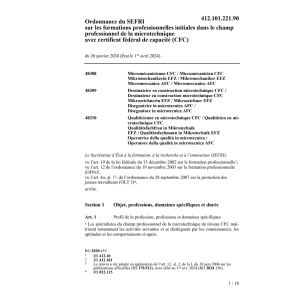 O SEFRI micromécanicien/cienne CFC
